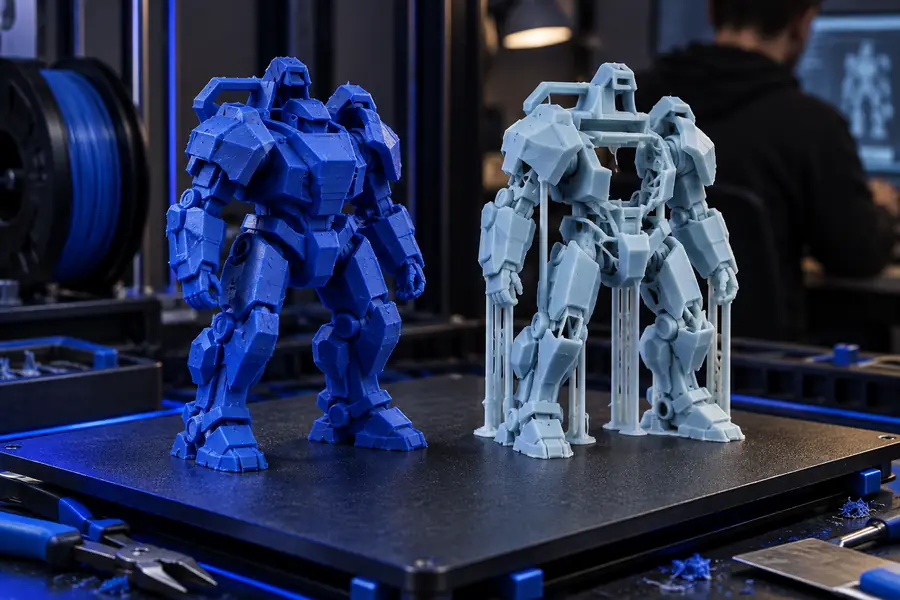 Frühes Konzept eines 3D-Druckmodells vor der Verfeinerung