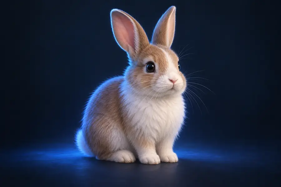 Cute rabbit reference image used as an input