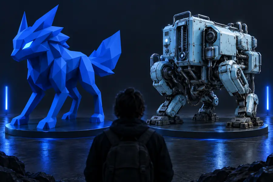 Comparison of two AI-assisted 3D modeling workflows