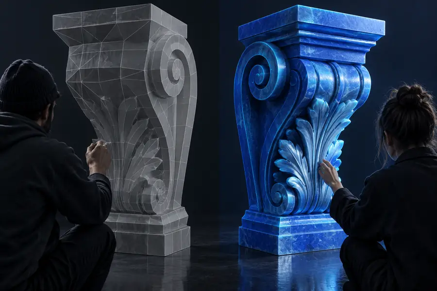 Vergleich von Online-3D-Modell-Workflows