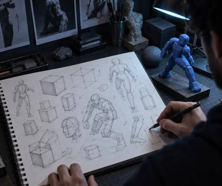 Référence de dessin 3D préliminaire